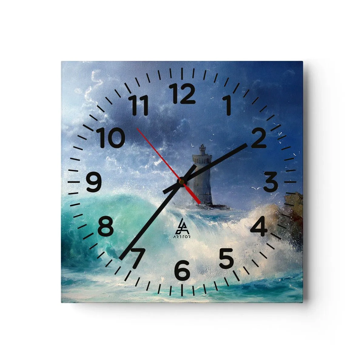 Nástenné hodiny - Na stráži proti živlom - 40x40 cm