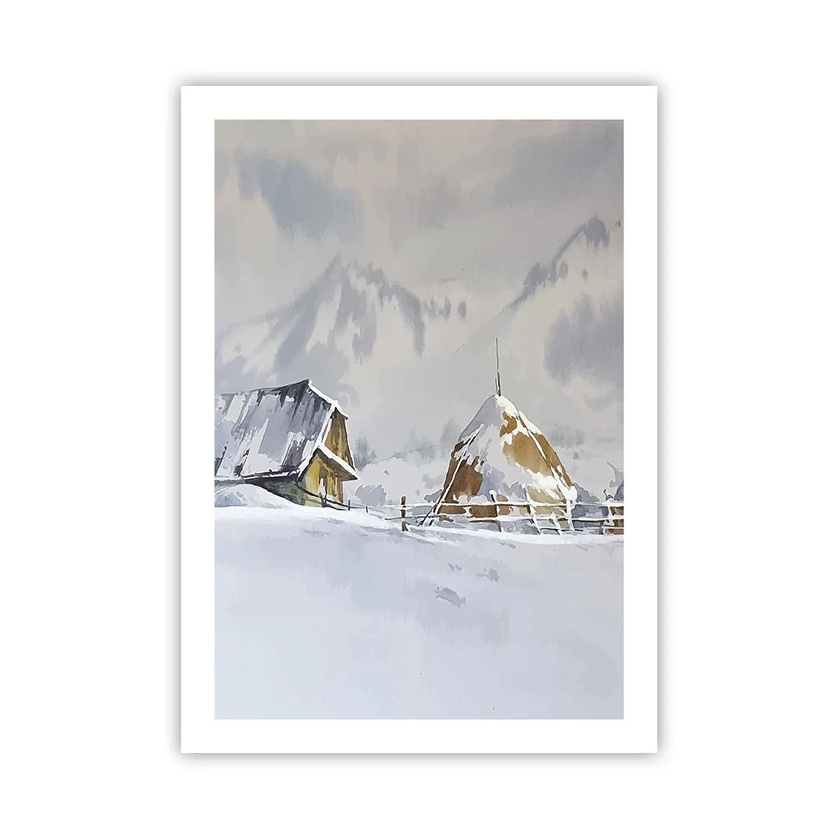 Plagát - V zasneženom údolí - 50x70 cm