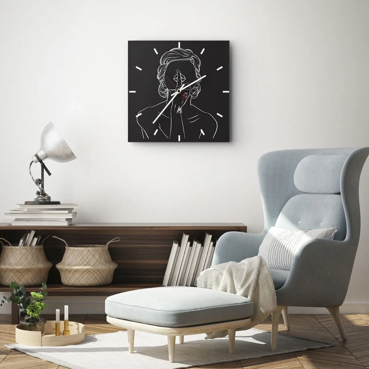 Nástenné hodiny - Krása rozkvitá v tichu - 30x30 cm