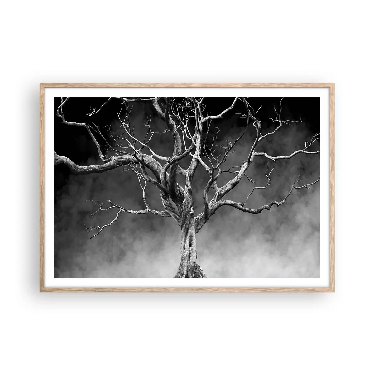 Plagát v ráme zo svetlého duba - Pôvodné a sväté - 100x70 cm
