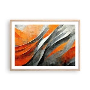 Plagát v ráme zo svetlého duba - Žiar a chlad - 70x50 cm