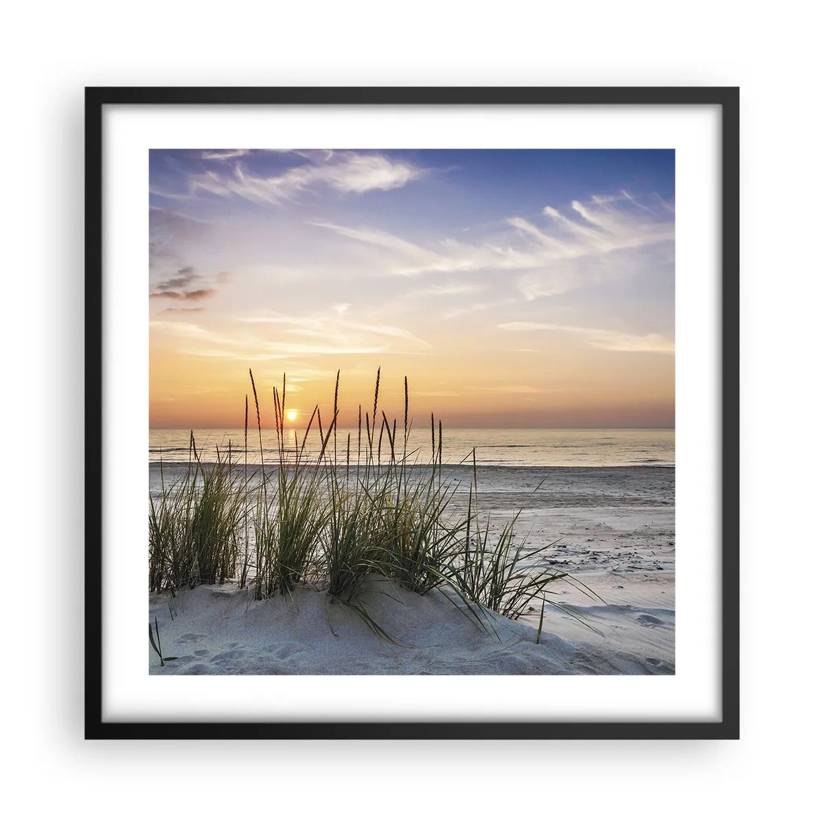 Plagát v čiernom ráme - Pozri sa, predstav si a pociť - 50x50 cm