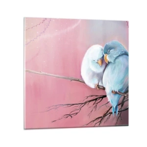 Obraz na skle - Čo k tomu dodať? - 40x40 cm