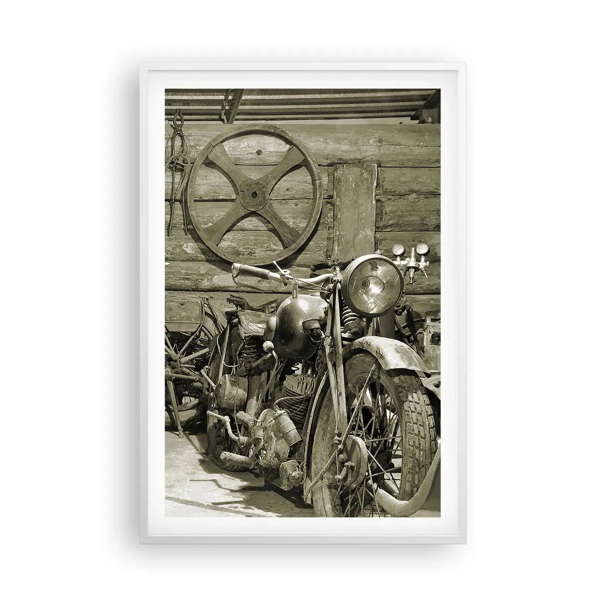 Plagát v bielom ráme - V kôlni strýka Mariána - 61x91 cm