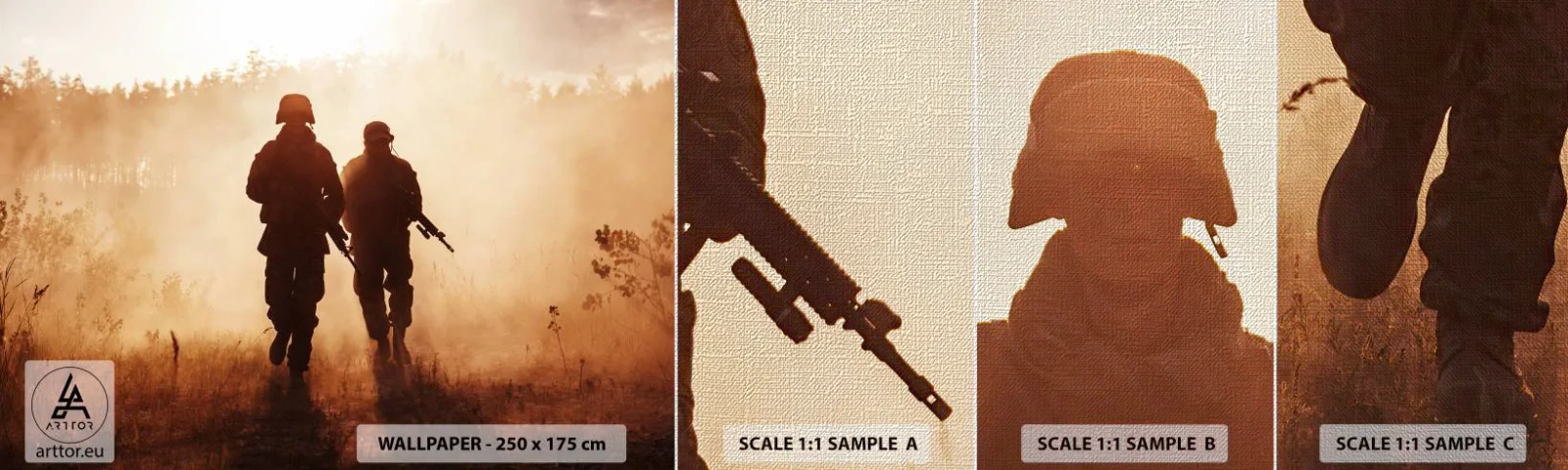 Vzorka fototapety Premium Canvas - Call of Duty - Vojak, Puška, Vojenské - 100x30 cm