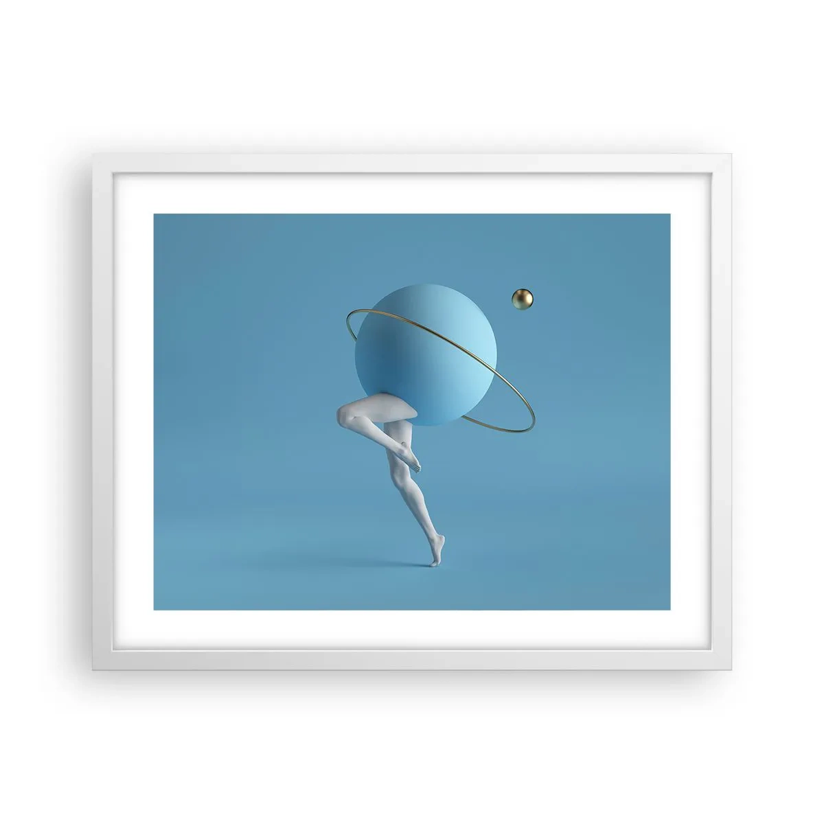 Plagát v bielom ráme - Šialenstvo planét - 50x40 cm