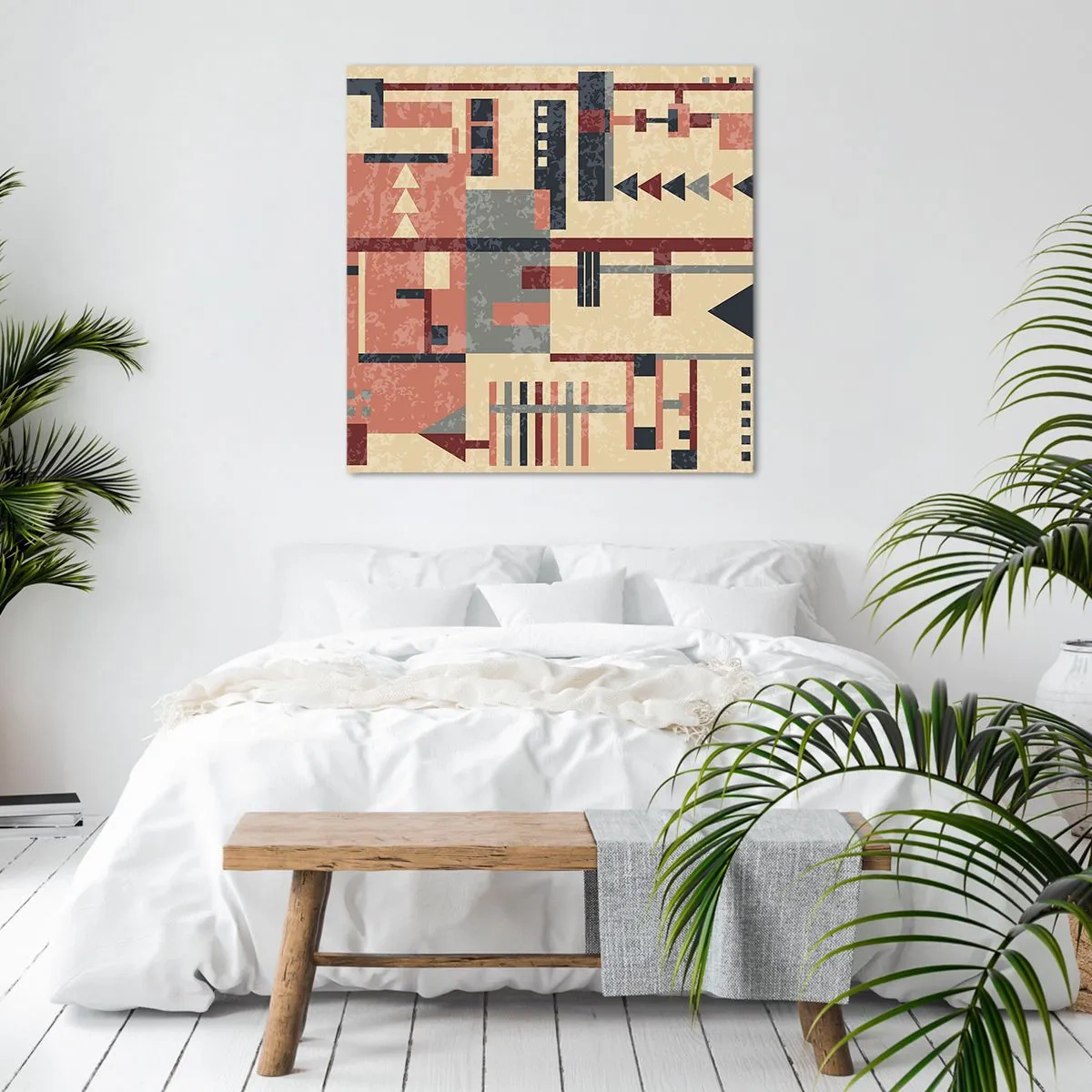 Obraz na plátne - Vodorovná a zvislá kombinácia - 60x60 cm