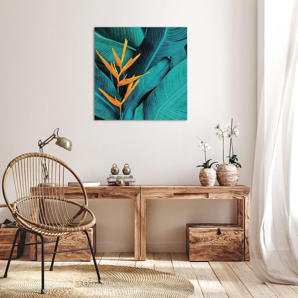 Obraz na plátne - Rajský kvet - 70x70 cm