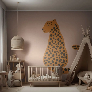 Fototapeta Premium Sand - Leopardný vzor je v móde - Pre deti, Panther, Zvieratá - 250x175 cm