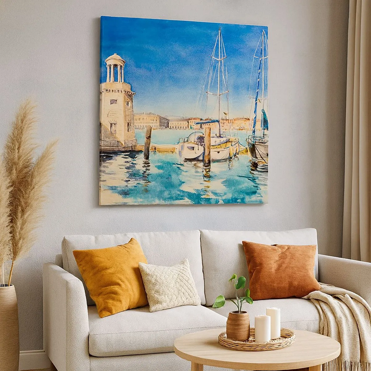 Obraz na plátne - Slnečná lagúna - 30x30 cm