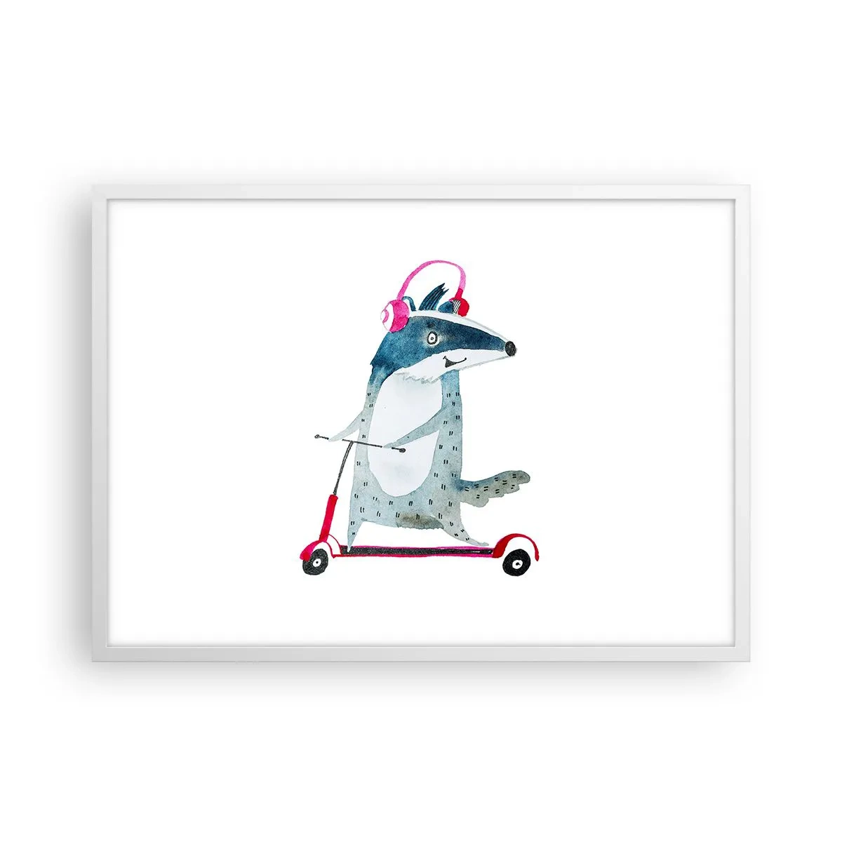 Plagát v bielom ráme - Jazvečie radosti - 70x50 cm