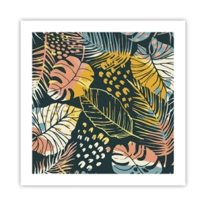 Plagát - Listová fantázia - 50x50 cm