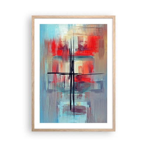 Plagát v ráme zo svetlého duba - Krajina v neznámej dimenzii - 50x70 cm