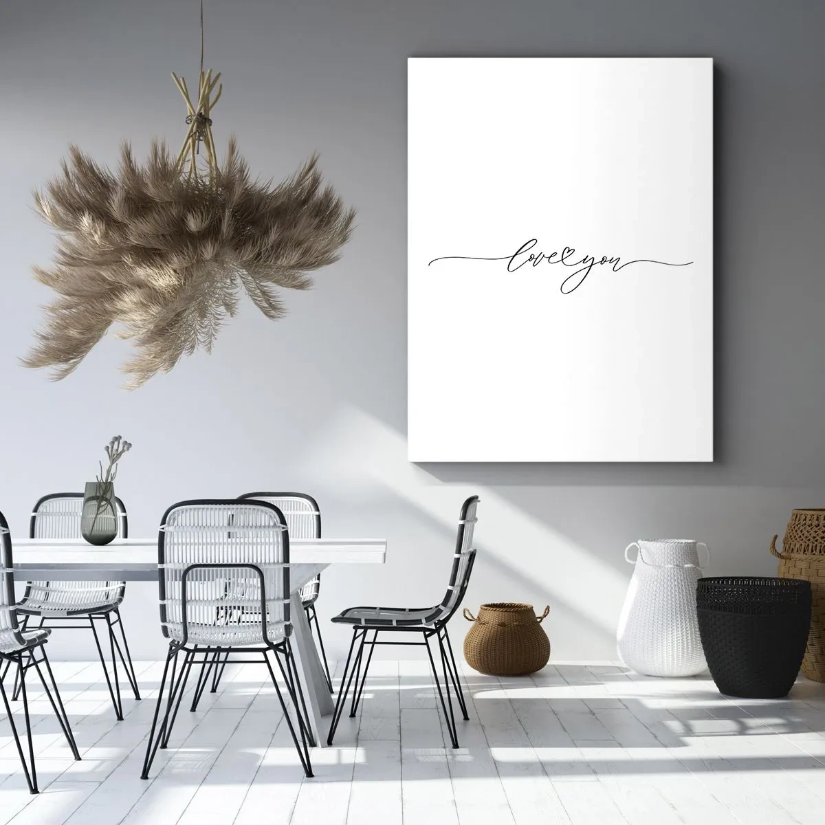 Obraz na plátne - Čierne na bielom - 50x70 cm