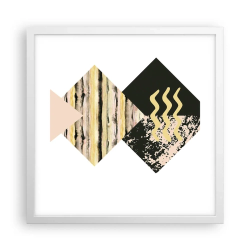 Plagát v bielom ráme - Nie je to tak jednoduché - 40x40 cm