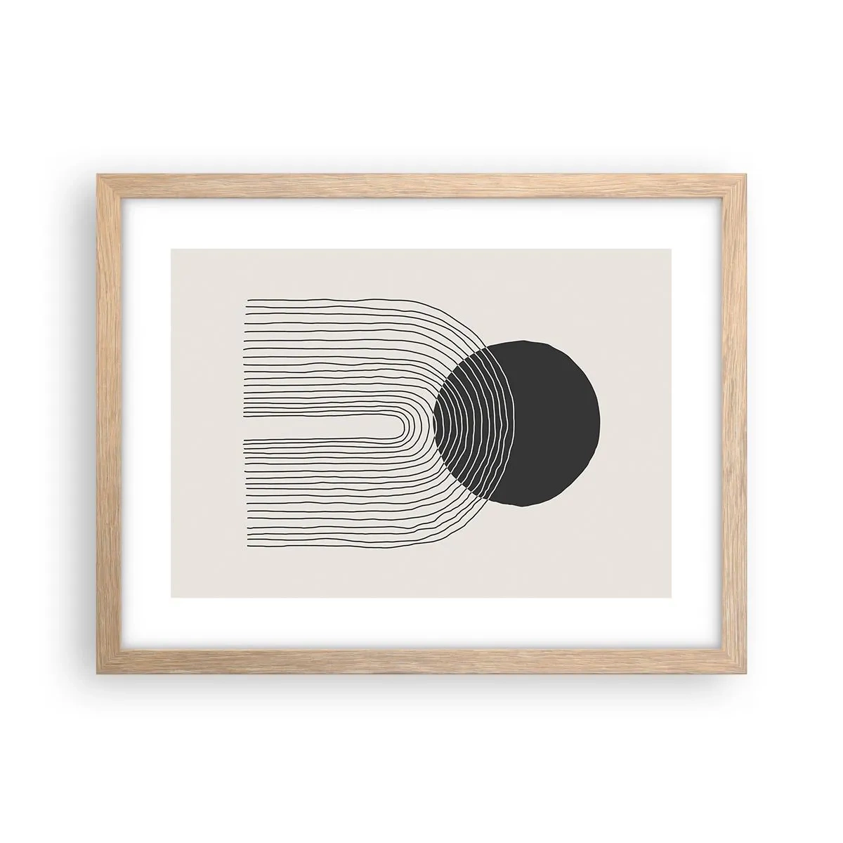 Plagát v ráme zo svetlého duba - Chvenie a istota - 40x30 cm