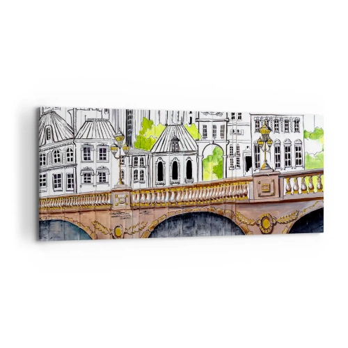 Obraz na plátne - Mesto ako maľované - 120x50 cm