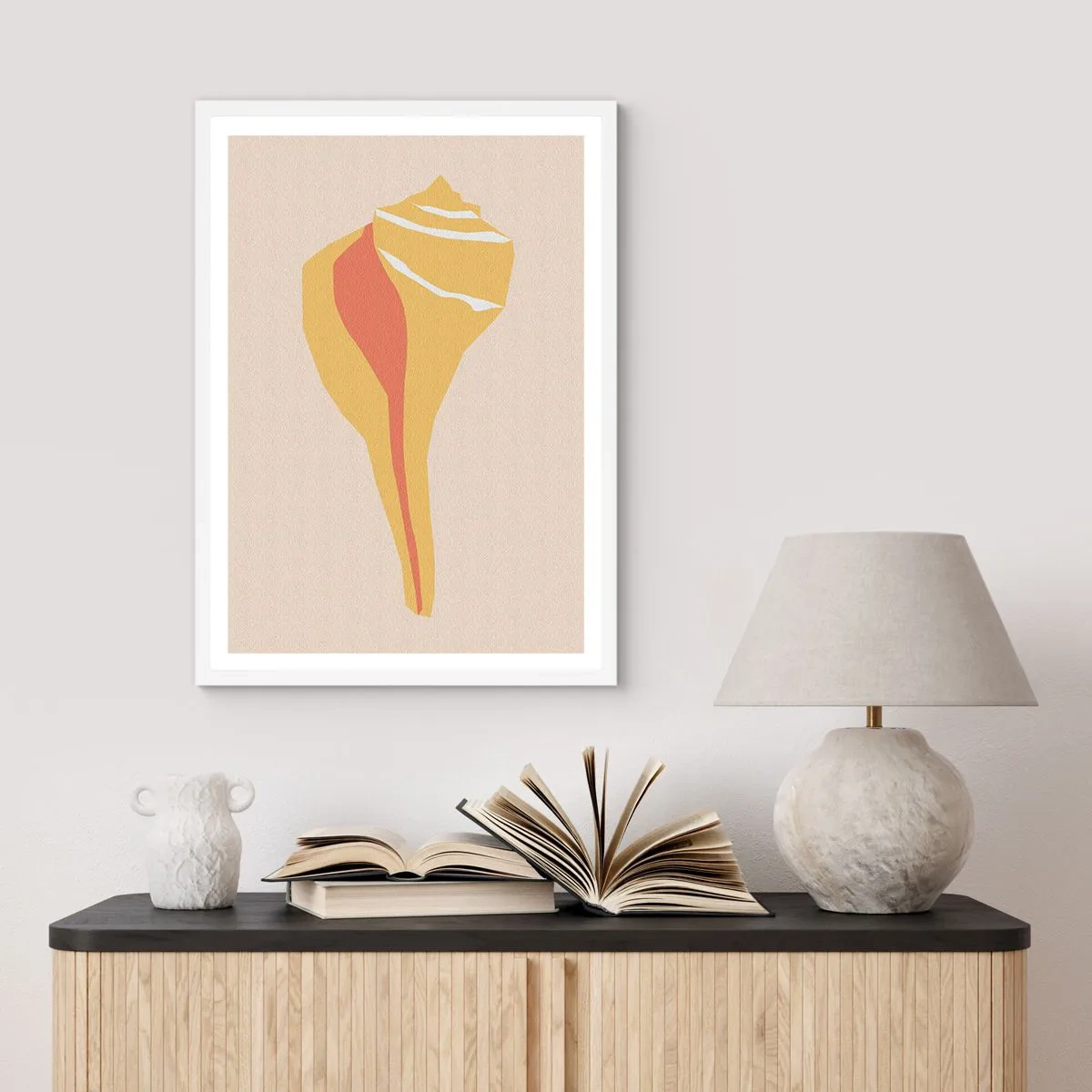 Plagát v bielom ráme - Organická abstrakcia – rast - 30x40 cm