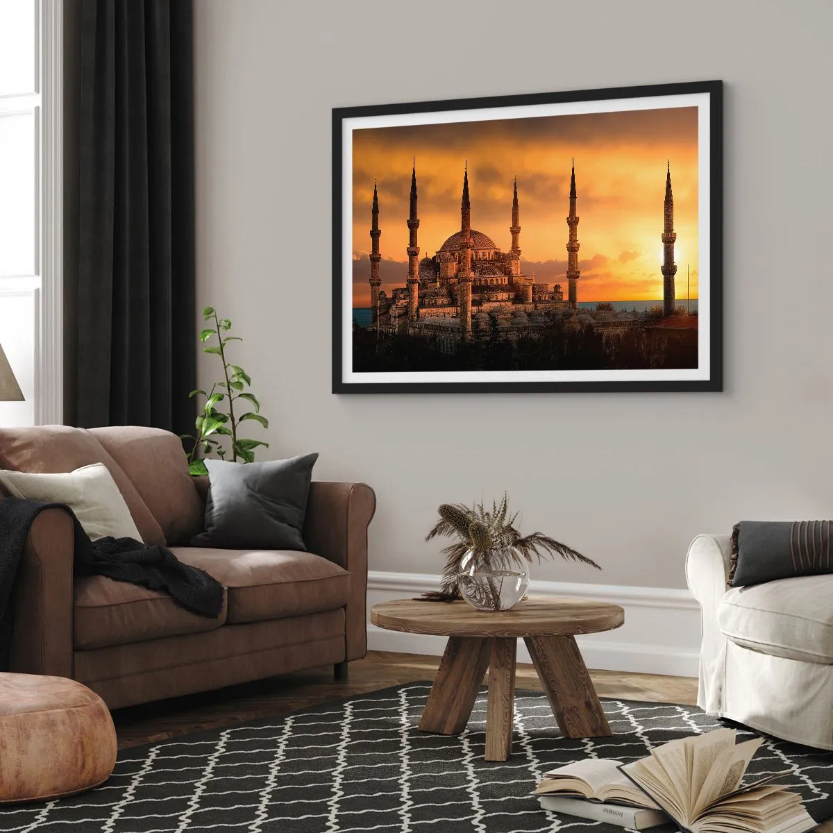 Plagát v čiernom ráme - Boh je veľký - 91x61 cm