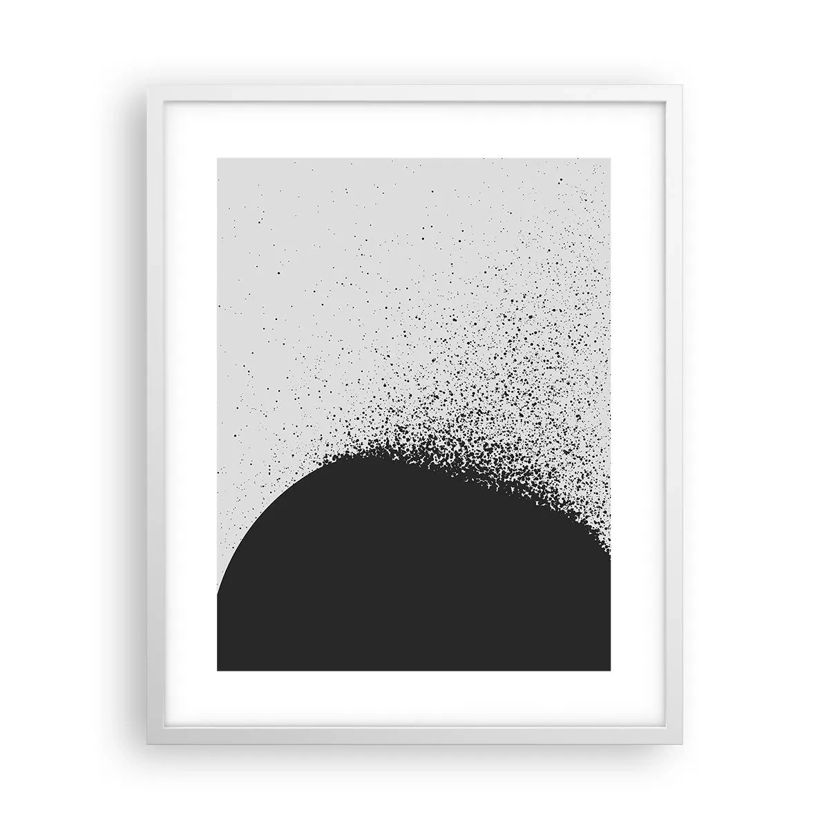 Plagát v bielom ráme - Pohyb častíc - 40x50 cm