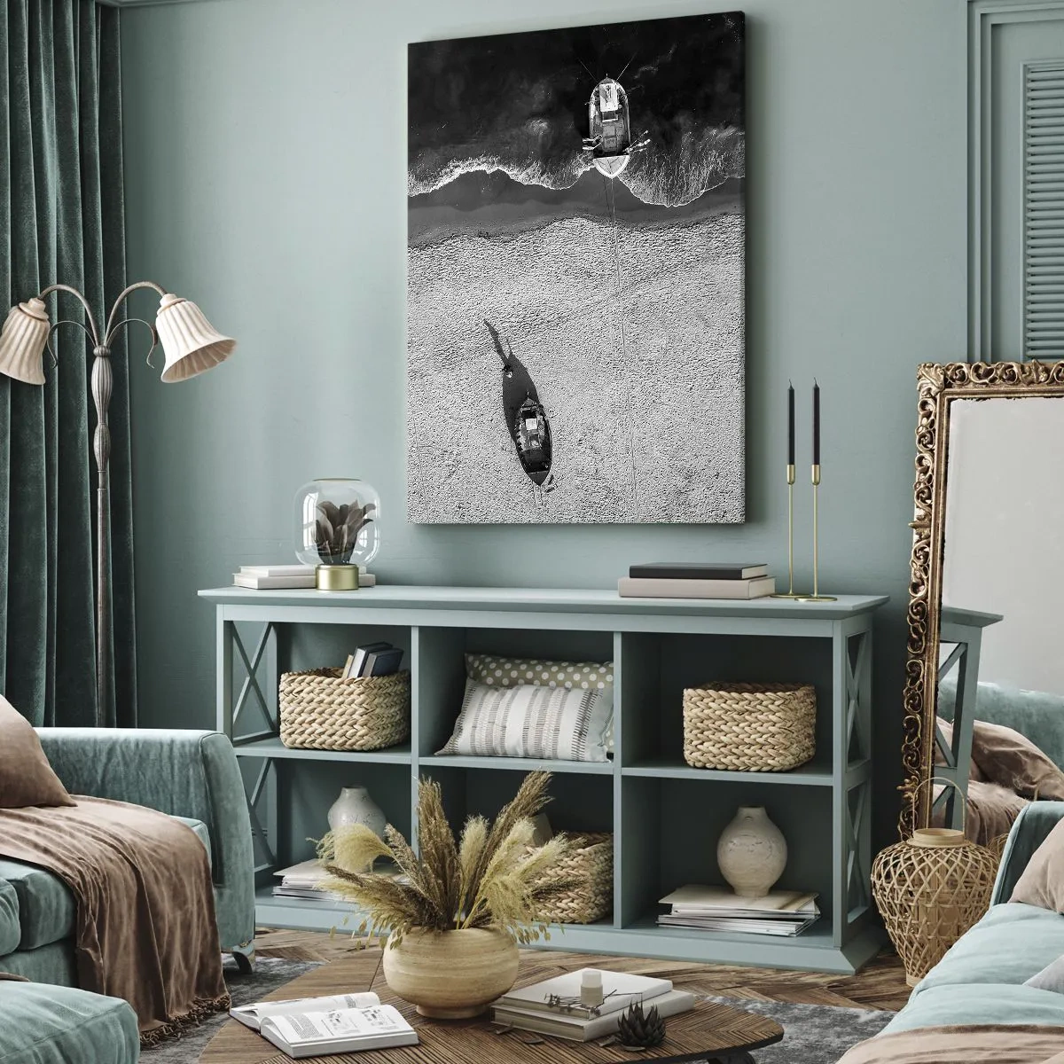 Obraz na plátne - Ešte na brehu… - 55x100 cm