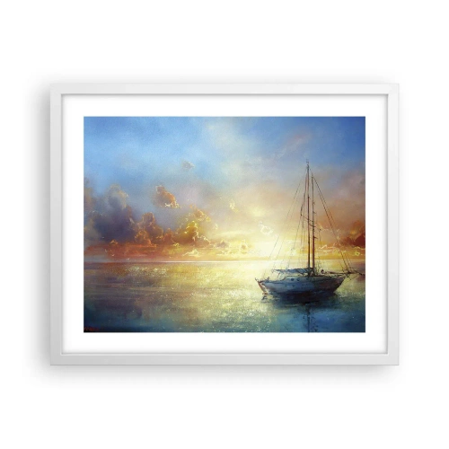 Plagát v bielom ráme - V zlatom zálive - 50x40 cm