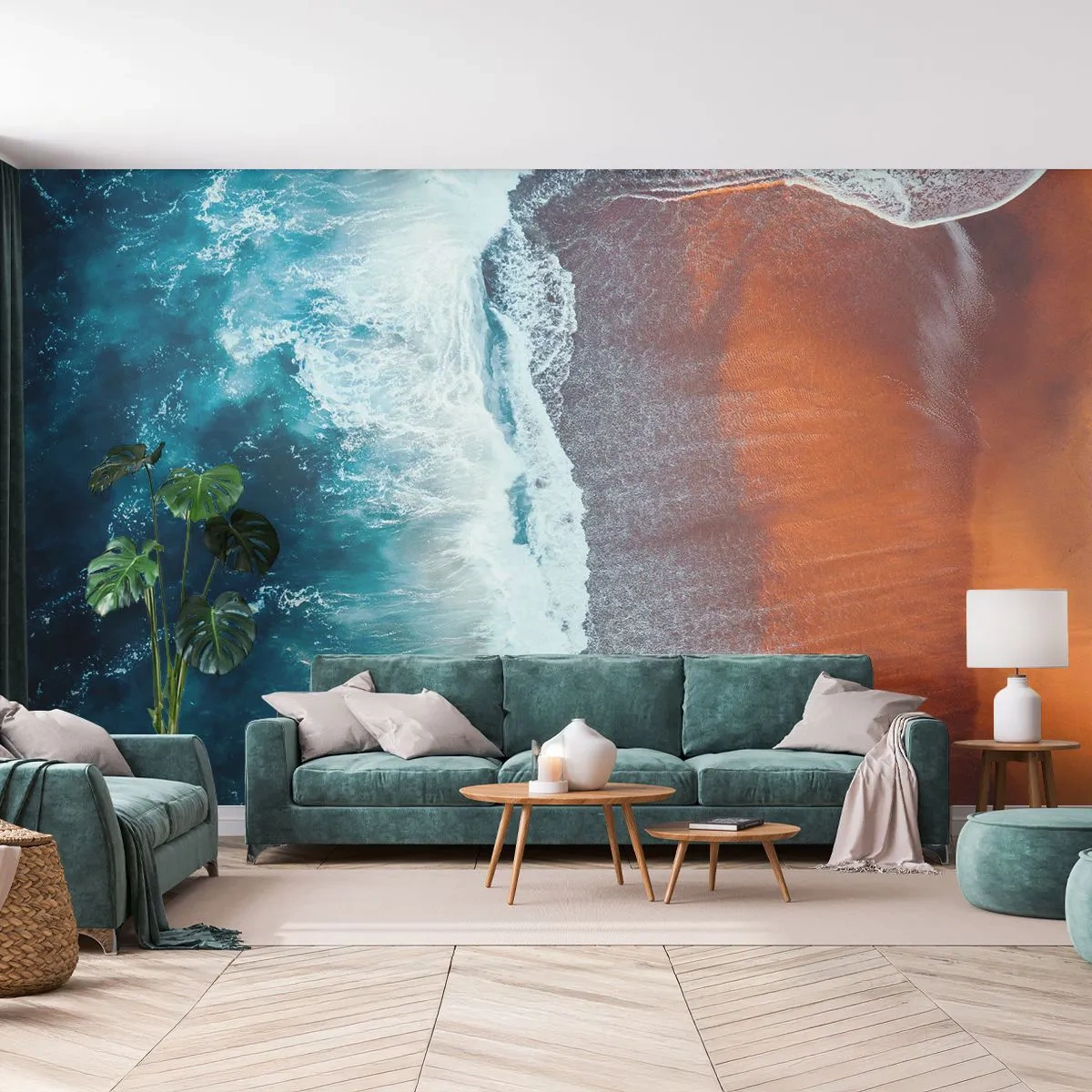 Fototapeta Premium Sand - Dotyk oceánu - Pláž, More, Voda - 100x70 cm