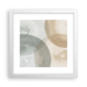 Plagát v bielom ráme - Prenikanie svetov - 30x30 cm