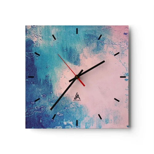 Nástenné hodiny - Modré objatie - 30x30 cm