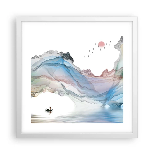 Plagát v bielom ráme - Ku krištáľovým horám - 40x40 cm
