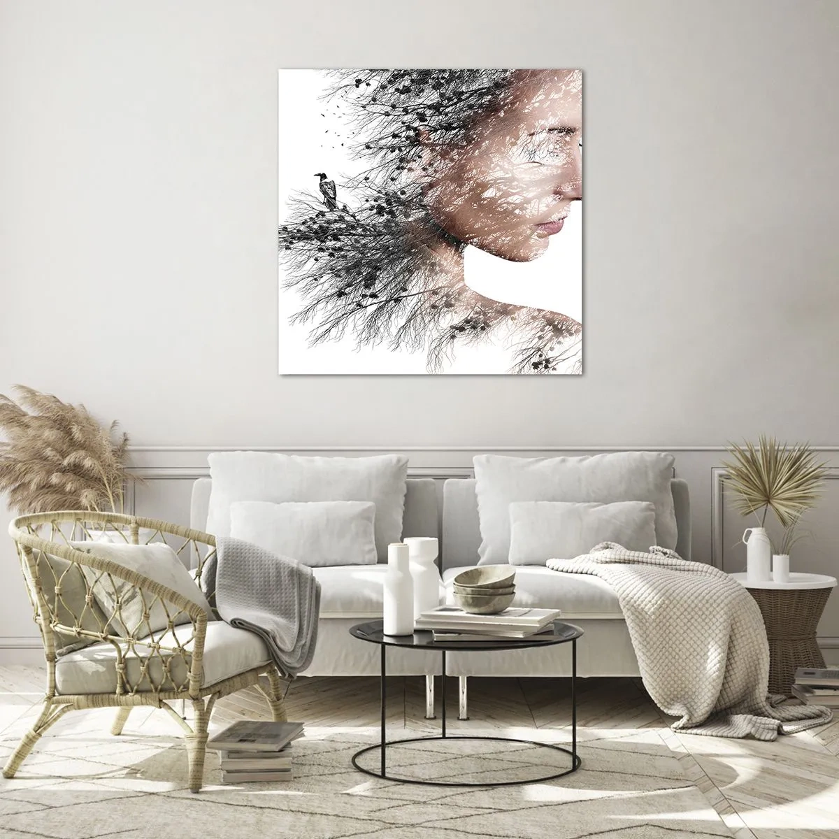 Obraz na skle - Duch lesa - 70x70 cm