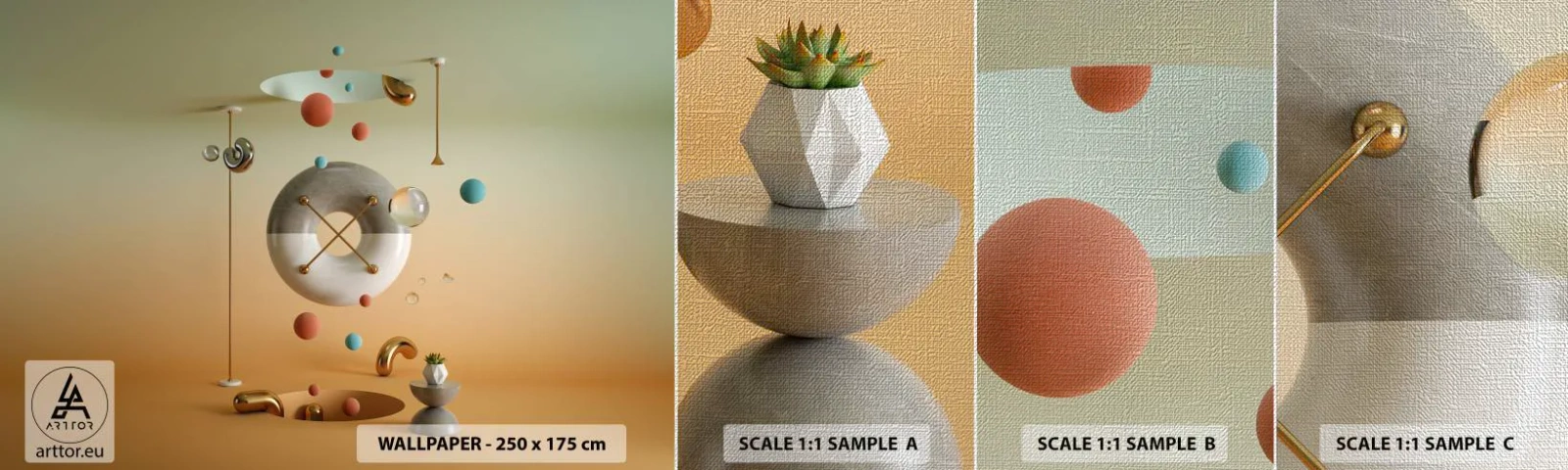 Vzorka fototapety Premium Canvas - Všetko je možné - Abstrakcia, Surrealizmus, 3D - 100x30 cm