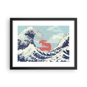 Plagát v čiernom ráme - Z japonských inšpirácií - 40x30 cm