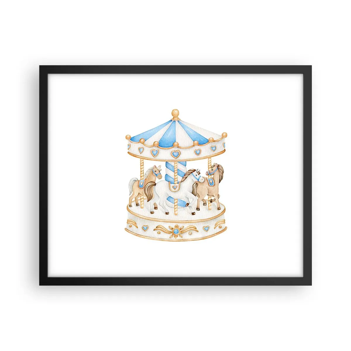 Plagát v čiernom ráme - Sladké detstvo - 50x40 cm