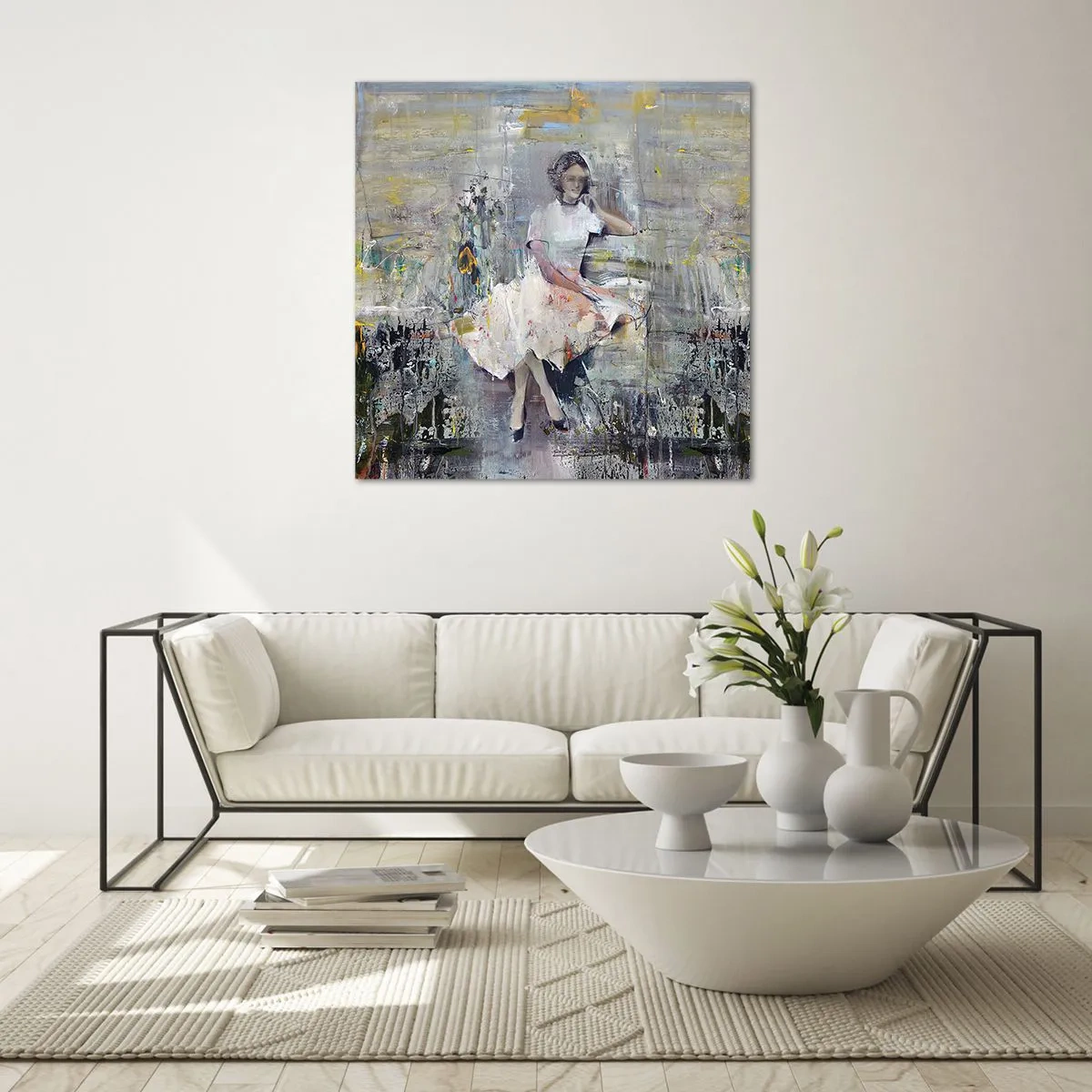 Obraz na skle - Klasická a moderná - 70x70 cm