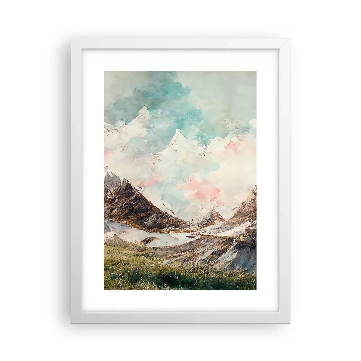 Plagát v bielom ráme - Skalné čepele - 30x40 cm