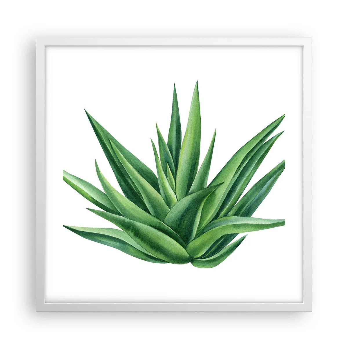 Plagát v bielom ráme - Zelená – sila – život - 50x50 cm