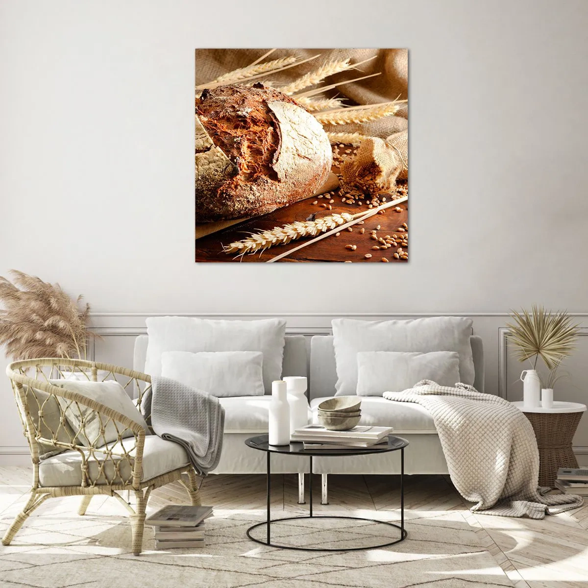Obraz na skle - Chutný, voňavý, chrumkavý - 50x50 cm
