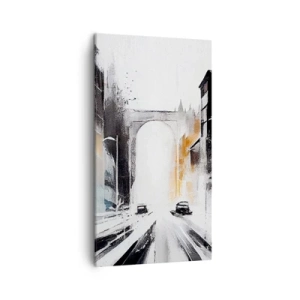 Obraz na plátne - Štúdia mesta: architektúra a pohyb - 45x80 cm