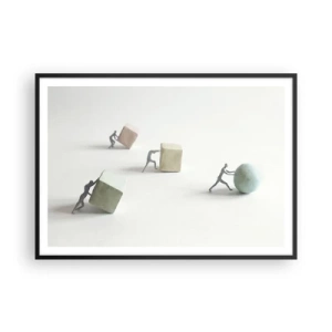 Plagát v čiernom ráme - Život samotný - 100x70 cm