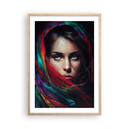 Plagát v ráme zo svetlého duba - Zelenooké tajomstvo - 50x70 cm