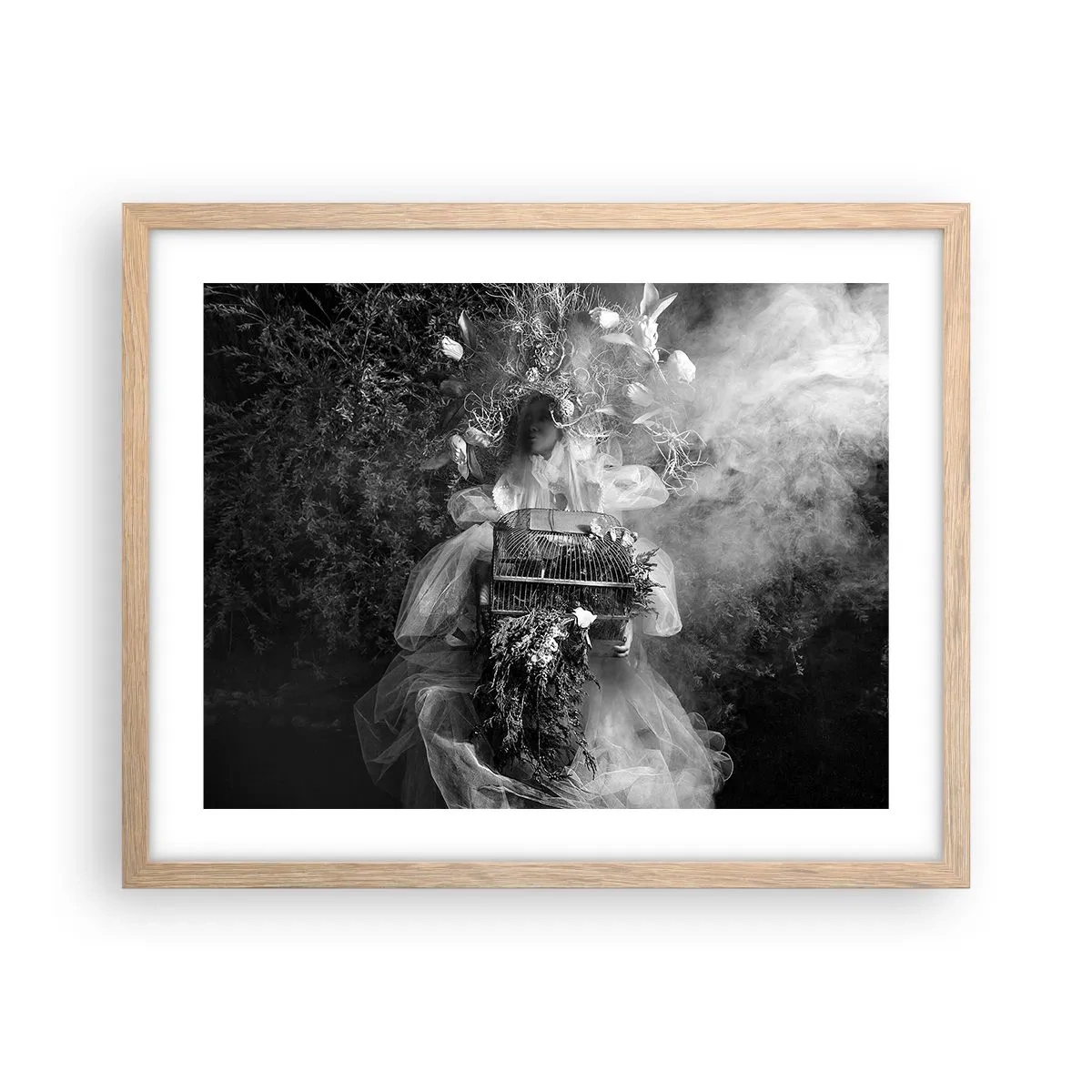 Plagát v ráme zo svetlého duba - Matka Príroda - 50x40 cm