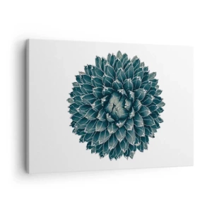 Obraz na plátne - Symetrická sukulentná rastlina na bielom pozadí - 70x50cm - Hviezda púšte - Moderná nástenná dekorácia do obývacej izby a spálne ARTTOR