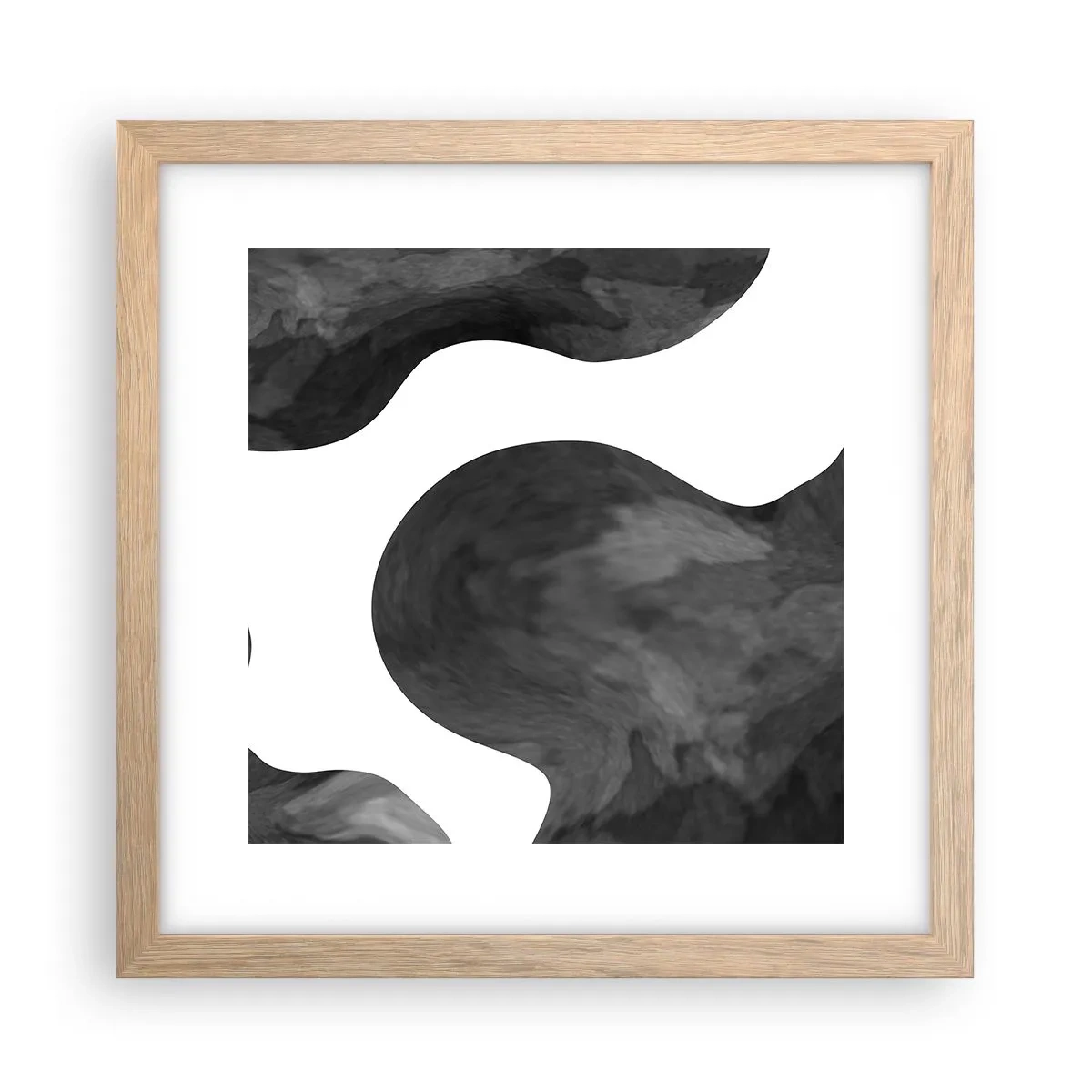 Plagát v ráme zo svetlého duba - Mliečna dráha - 30x30 cm