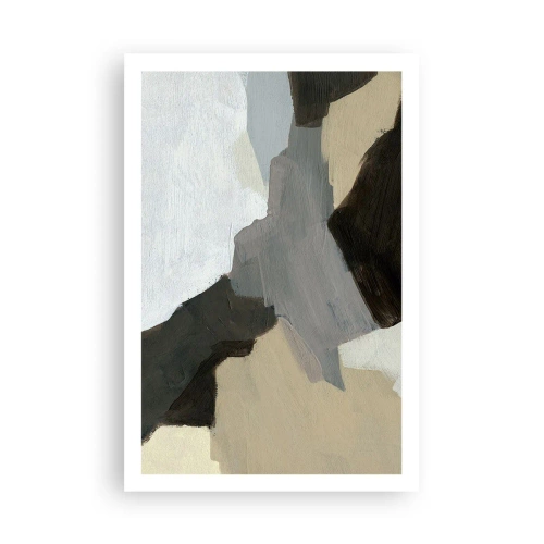 Plagát - Abstrakcia: križovatka šedej - 61x91 cm