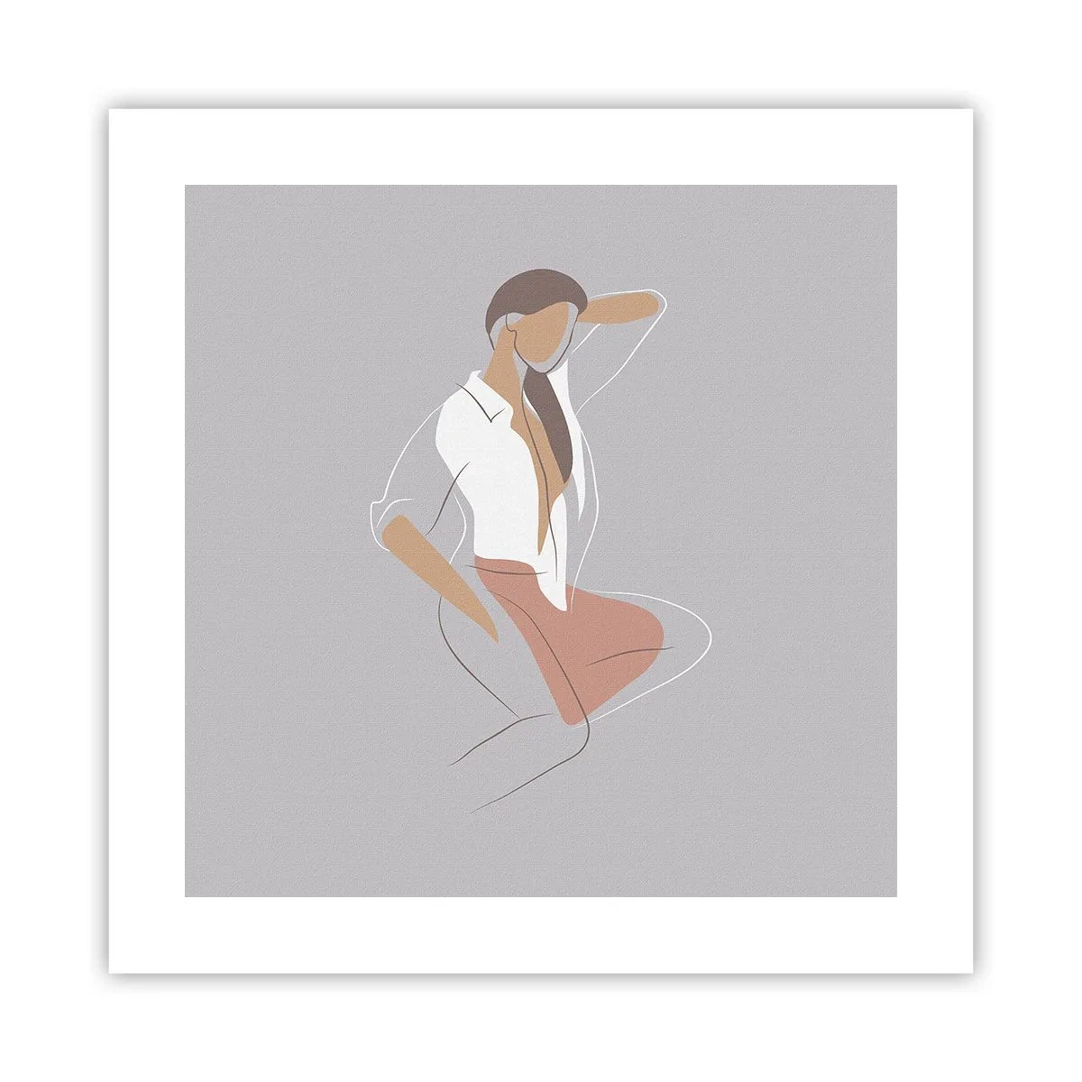 Plagát - Obrys pôvabu - 40x40 cm