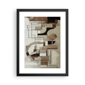 Plagát v čiernom ráme - Mestská krajina 2.0 - 30x40 cm