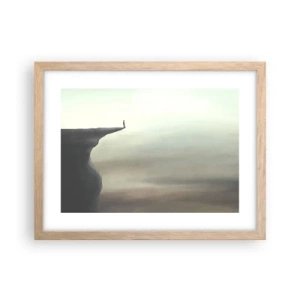 Plagát v ráme zo svetlého duba - Hore, samozrejme! - 40x30 cm