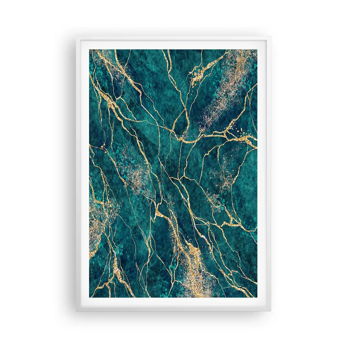 Plagát v bielom ráme - Zlatá žila - 70x100 cm