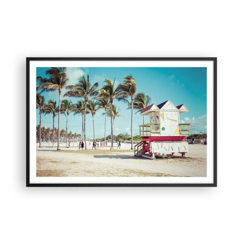 Plagát v čiernom ráme - Čaká ťa krásny deň - 91x61 cm